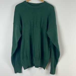 Earls 40th Anniversary Restaurant Retro Vibes Sweater Green Size Large